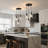 3 - Light Dimmable Linear Cylinder Kitchen Island Pendant