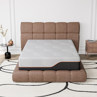  14 Inch Ultra-Plush Gel Memory Foam Black Mattress Infused With Green Tea Extract