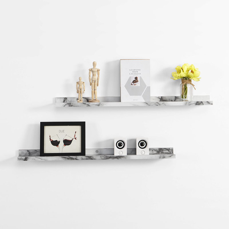 Cardentey 2 Piece Floating Shelf, 20cm H x 80cm W x 15cm D, Marble