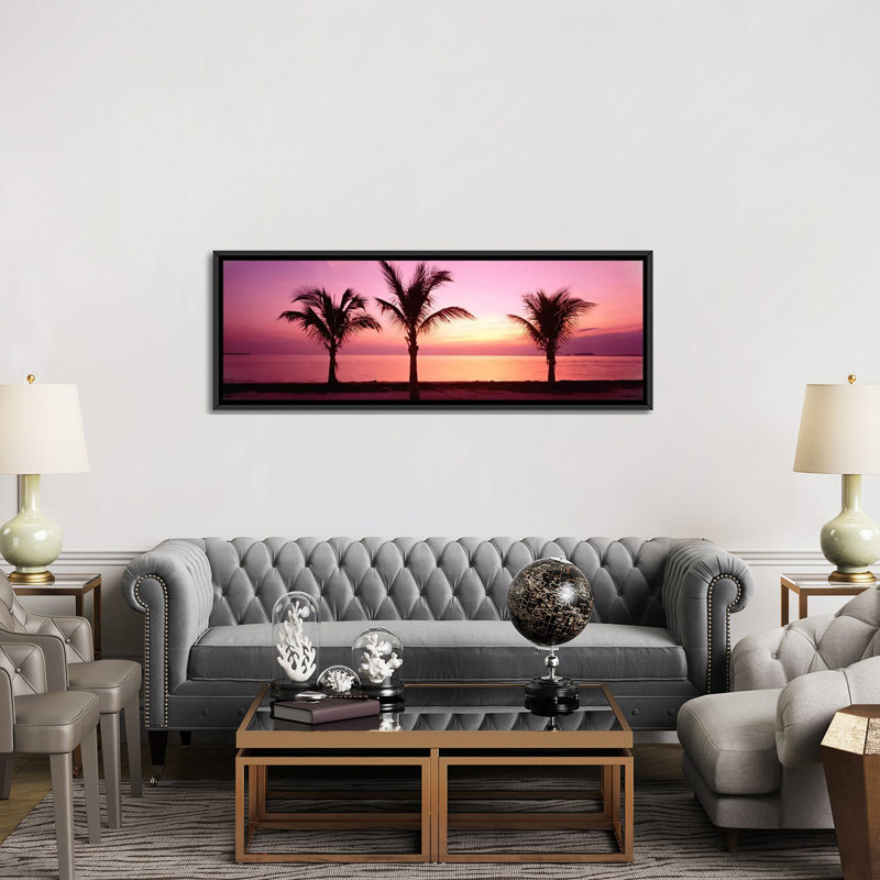 «Miami Beach, Florida», reproduction de photo sur toile, H 20 po x l 60 po x P 1,5 po, Toile avec cadre noir