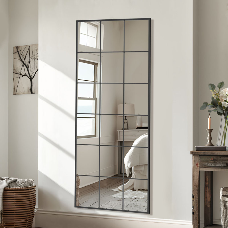 Miroir de fenêtre en métal Kamen, Noir