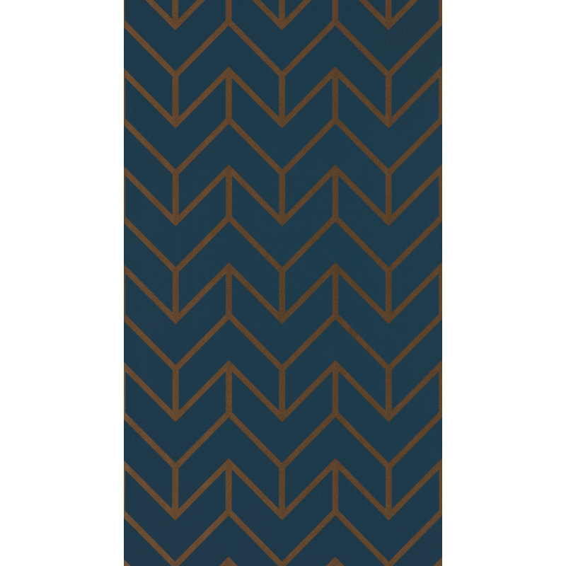 Tessellation Wallpaper, Marine/Copper