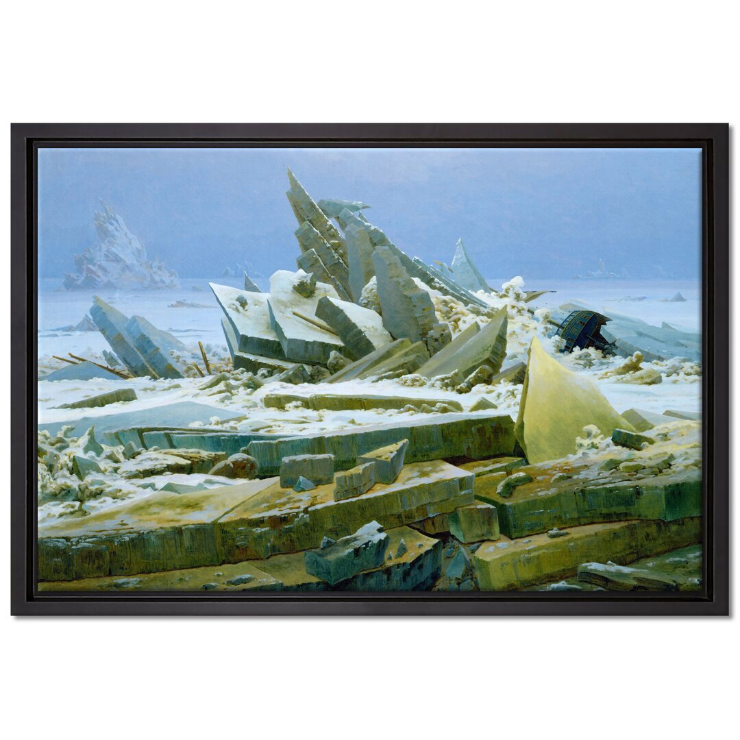 Gerahmter Kunstdruck Leinwandbild Das Eismeer von Caspar David Friedrich