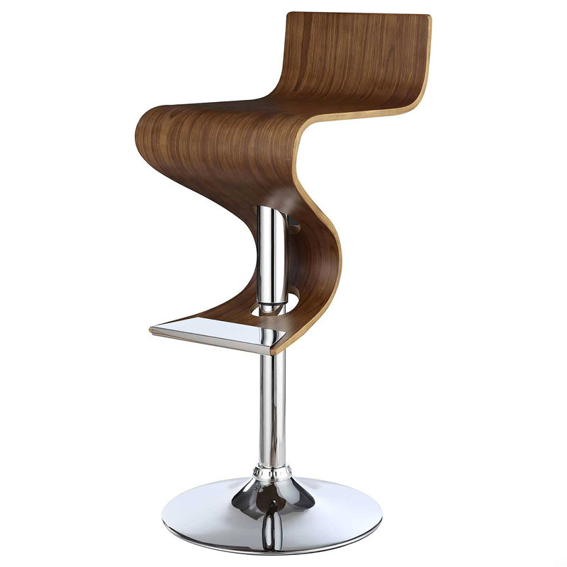 Tabouret de bar réglable en forme de S