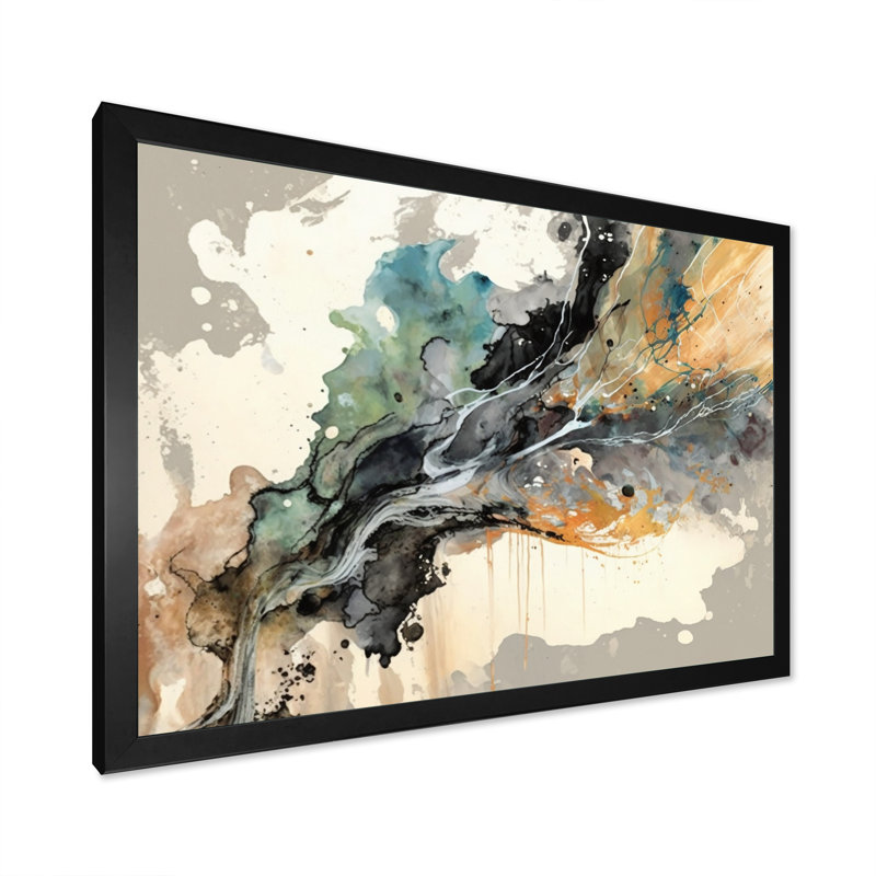 «Jazz Rhythms in Shades of Grey IV», reproduction sur toile, Cadre simple noir, H 12 po x l 20 po x P 1 po