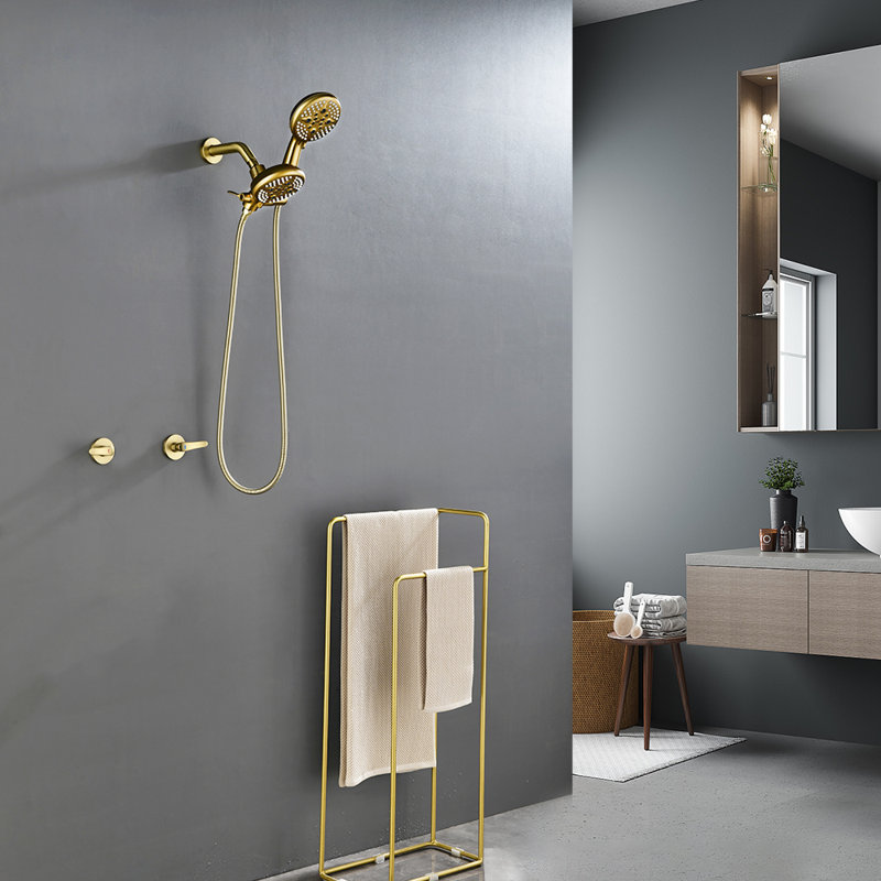 Dual Function Complete Shower System, Brushed Gold