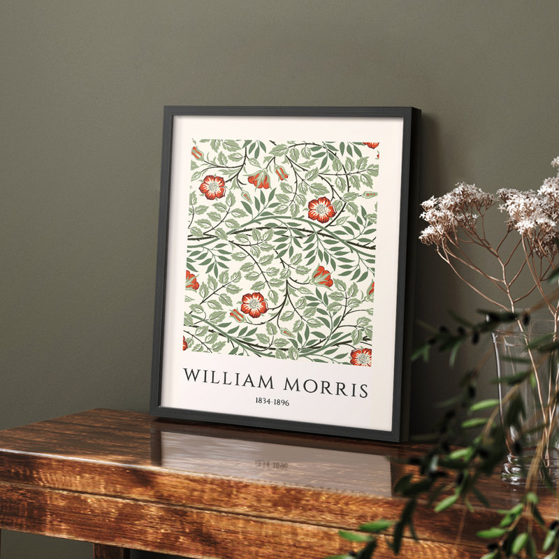 William Morris, reproduction encadrée Lxxxix, Noir, H 14 po x l 11 po