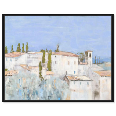 European Town Canvas Vintage Landscape by Art Remedy