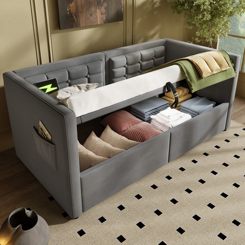 Metal Daybed, Grey