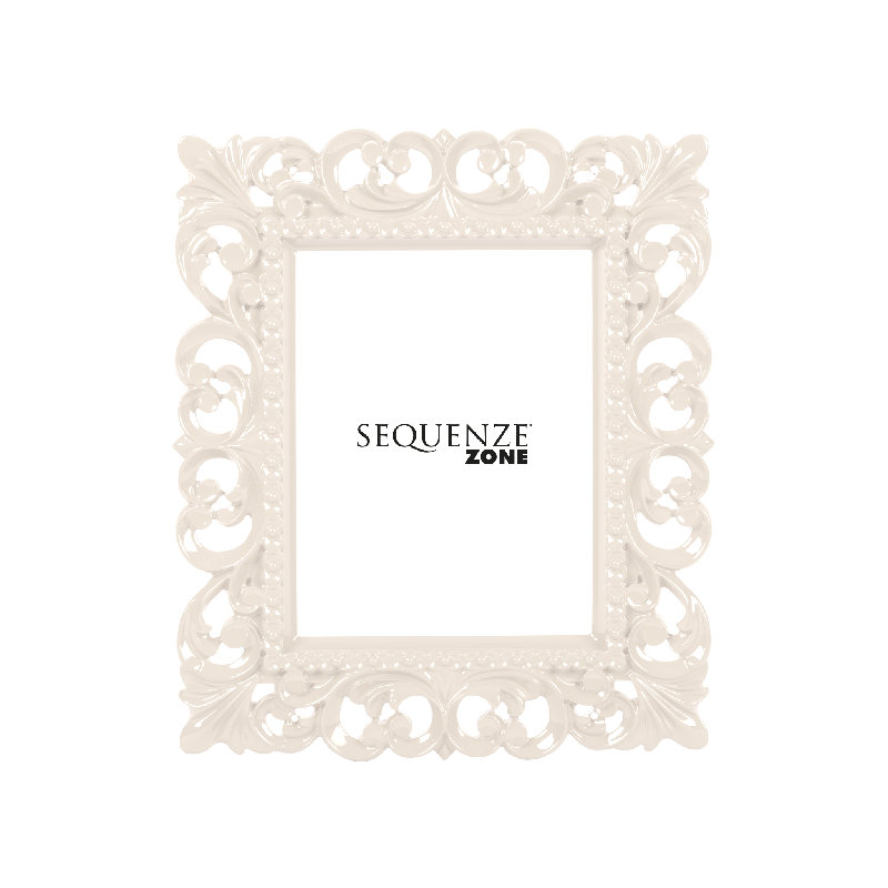 Embossed Picture Frame, White