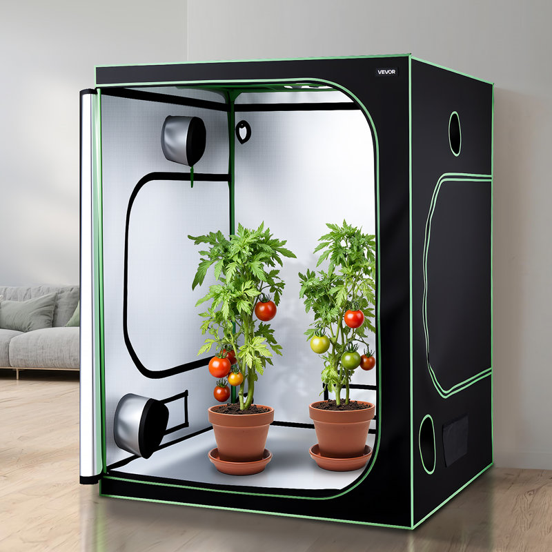 Indoor Grow Tent Kit, 150 x 150 x 200cm, Indoor Plant Tent with Full Spectrum LED Grow Light & Ventilation System, 600D High Reflective Mylar, Growing Tents for Flower Veggie