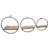 Metal and Wood Wall Shelf Set - Modern Circular Floating Storage for Decorative Display, Durable and Stylish - Set of 3-1577832337
