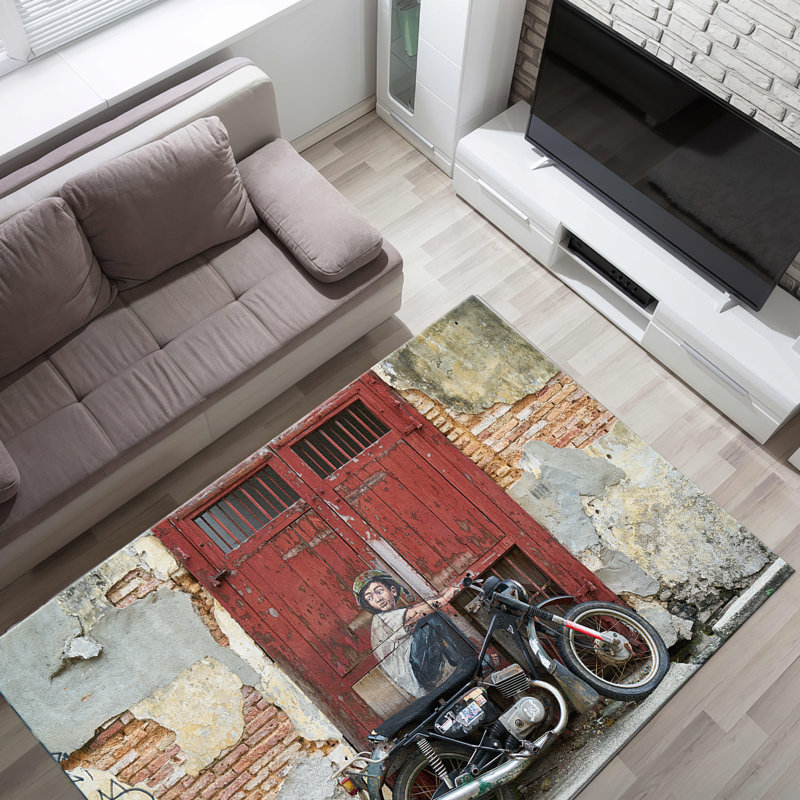 Chic Floral Pattern Printed Rug with Pile Soft Type Perfect for Enhancing the Look of Your Contemporary Living Room Decor