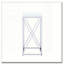 Table d'appoint blanc brillant et chrome