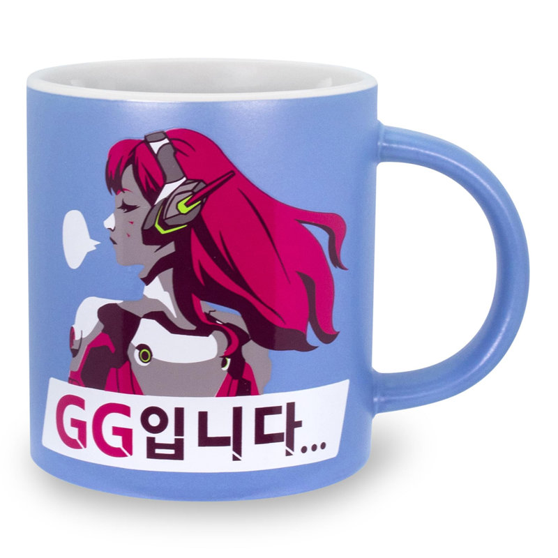 Tasse à café en céramique Overwatch D.Va «Nerf This» | Peut contenir 16 onces