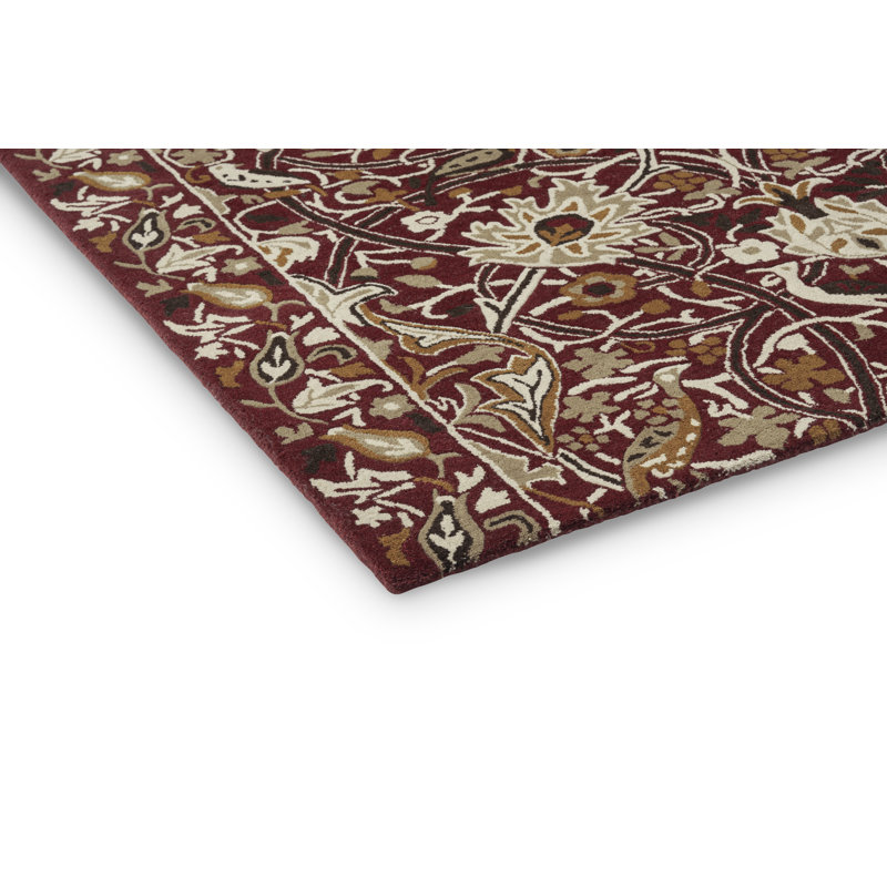 Morris Wool Floral Area Rug, Rectangle 6'7" x 9'2"