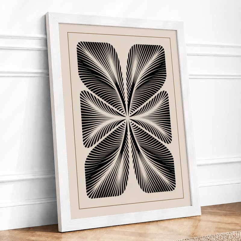 Radiant Mandala Geometric - Framed Print, A1 - 84.1 x 59.4 cm, White