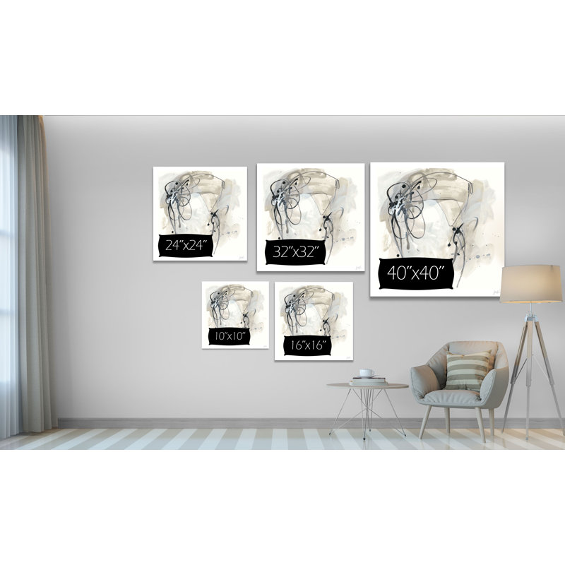 Diaspora monochrome II - reproduction d'art, H 24 po x l 24 po x p 1,5 po, Toile tendue
