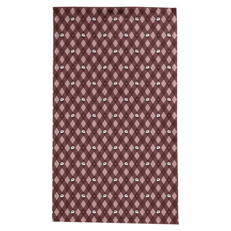 Nappe argyle crânes Avicia, Rouge