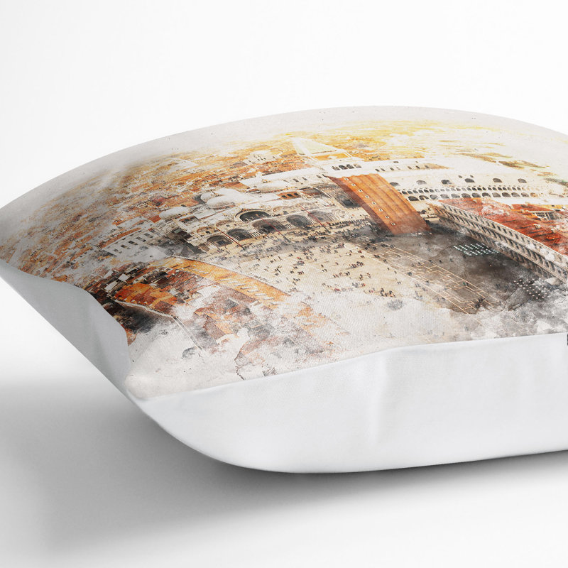 Square Cushion, 55cm H x 55cm W x 20cm D, White