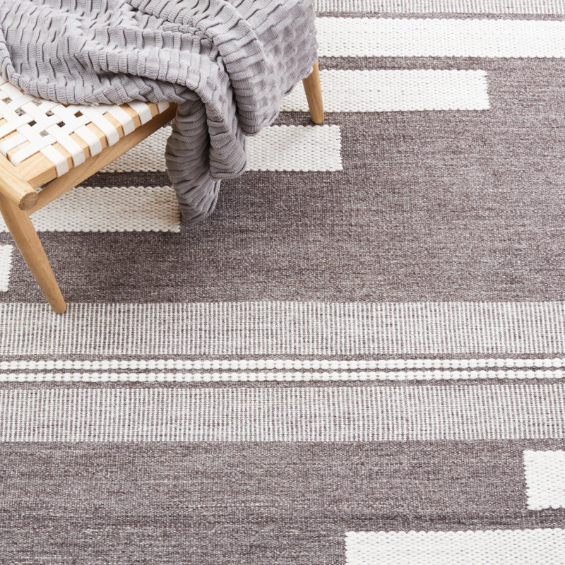 Kilim Hand Woven Performance Striped Rug, Rectangle 5' x 8'