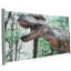 71"X138" Retractable Side Awning Screen, Upf50+ Screen With Printing, Grey, Water , Can Be Installed On Cement Floors, Creating Private Outdoor Area 71 - Inch High And 138 Deep Semi Transparent