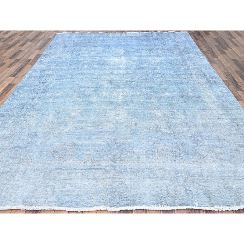 Tapis unique en laine des années 1960 de 9 pi x 11 pi 8 po Zinah