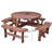 Currier Round Fir Solid Wood Outdoor Picnic Table Umbrella Hole , 70.5 " W 70.5 " D