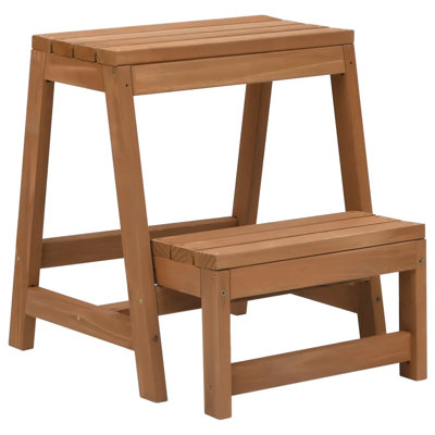 2 - Step Wood Folding Small Step Ladder