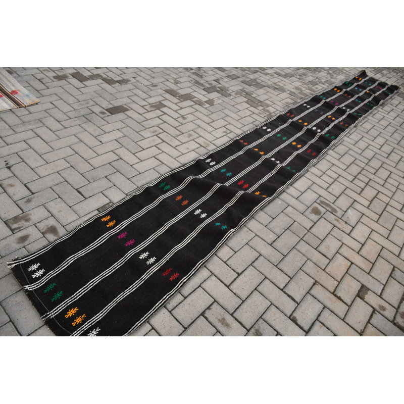 Tapis de couloir kilim turc polyvalent parfait pour les couloirs en laine de style Oushak rétro