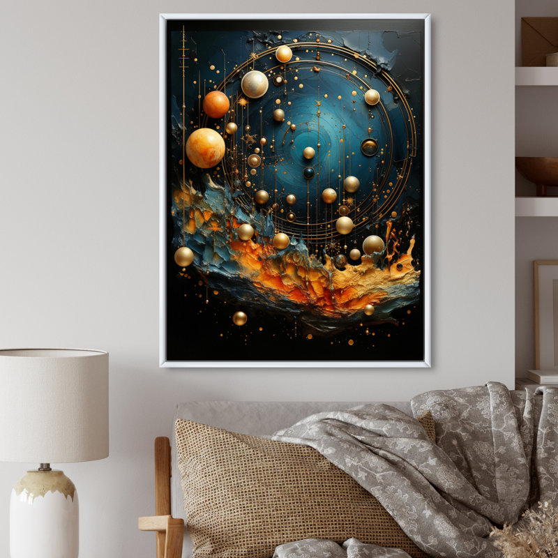 «Liebhardt Astrology PlanETary Rhapsody Mixed», reproduction d'art sur toile, H 40 po x l 30 po x P 1,5 po