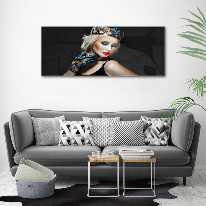 Woman In A Crown - No Frame Print on Canvas