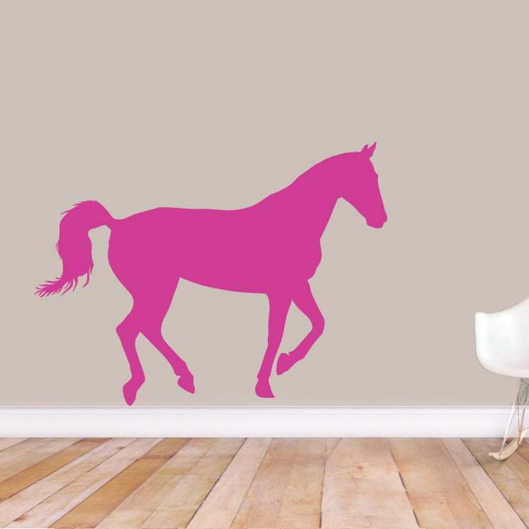 Décalcomanie murale cheval cheval, Rose vif