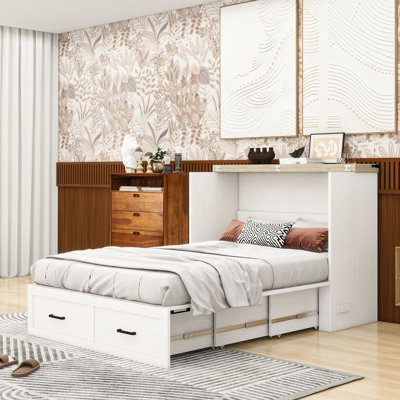 Lit armoire avec ports USB et tiroir Murphy