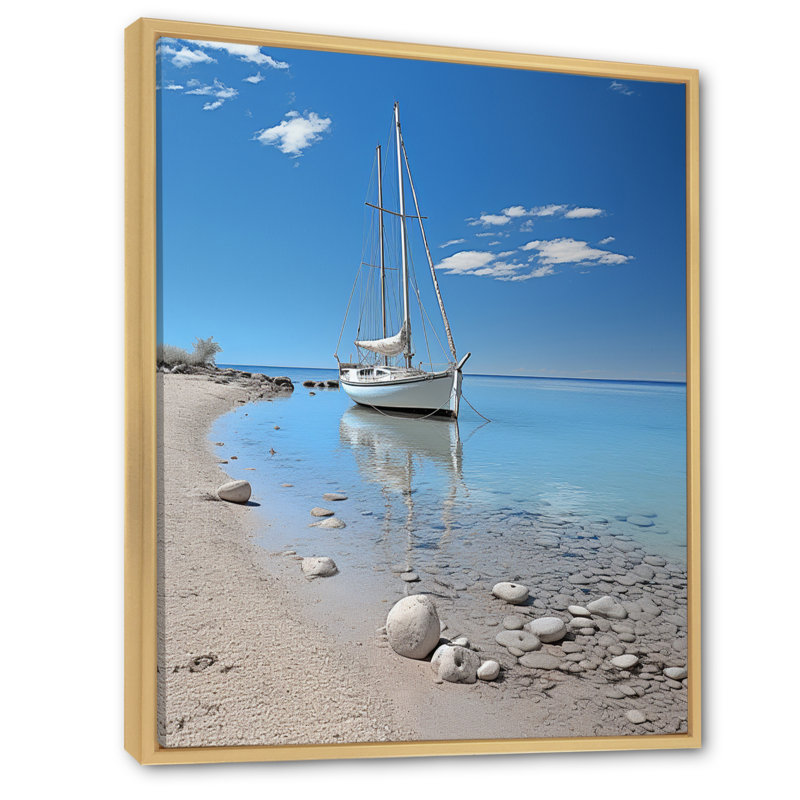 Hartmut, bateau, élégance, minimalisme IV, H 32 po x l 24 po x P 1 po, Cadre naturel flottant
