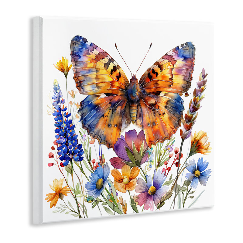 Art mural papillon orange par LSR Design Studio