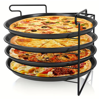 4pcs 11" Non-stick Metal Pizza Pans