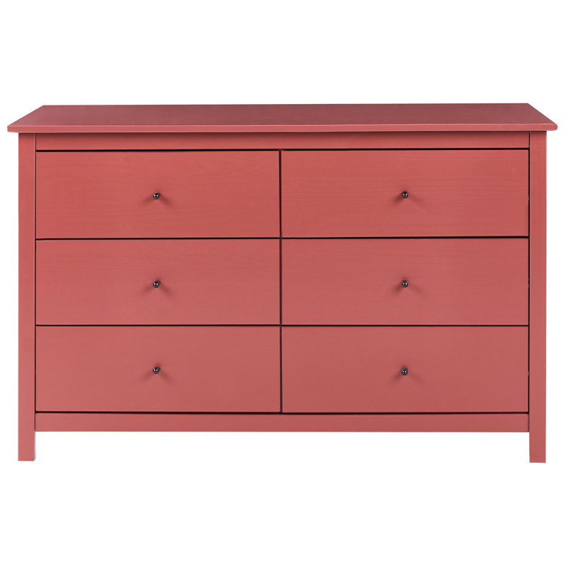 Solid Wood 6 - Drawer Rectangle Accent Chest