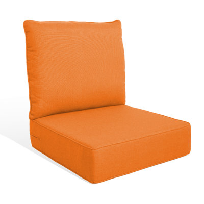 Ensemble de coussins d'extérieur, coussins de siège de siège profond de 6 pouces avec housse amovible, ensemble de coussins de remplacement pour chaise, canapé, causeuse