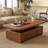Medieval-style rectangular storage coffee table-1953868139