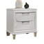 Single Nightstand With Acrylic Handles, 2-Drawer Bedside Table For Home