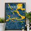 Stockholm City Map - No Frame Print-1431635304