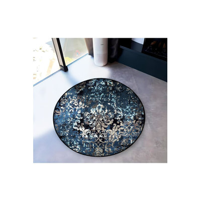 Tapis rond lavable à la machine