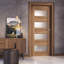 Dalle de porte standard en bois manufacturé et en verre Avon 07 à 08-90791649-90791644