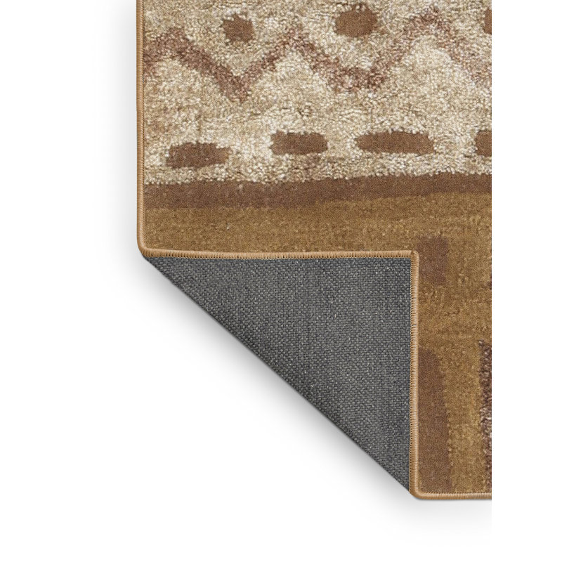 Tapis abstrait brun, Rectangle 5 pi x 7 pi