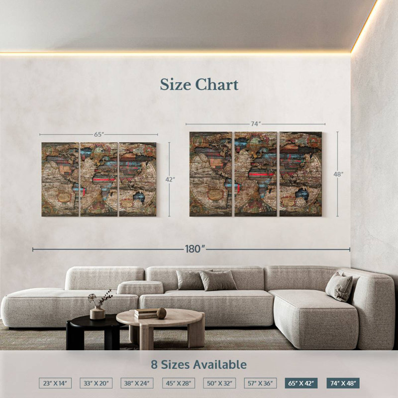 Aliaz Distress World, 32" H x 50" W