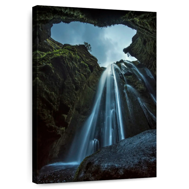 Chutes d'Aljord cachées à Gljufrafoss, H 30 po x l 20 po