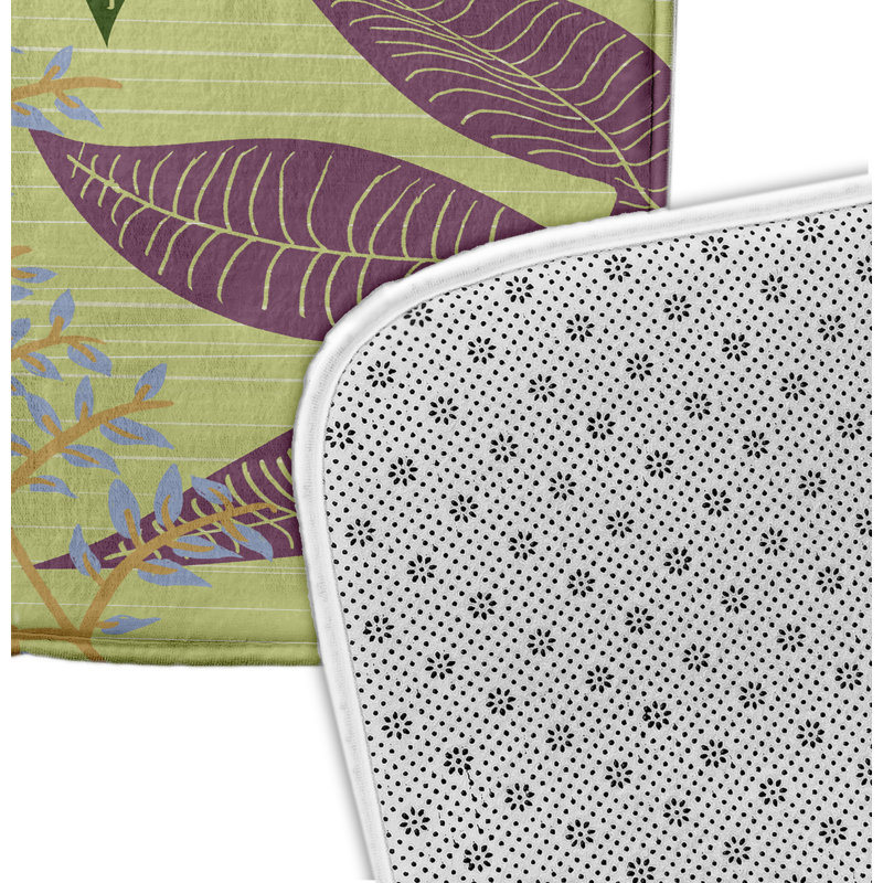 Tapis de bain Losoya, l 34 po x L 21 po, Vert