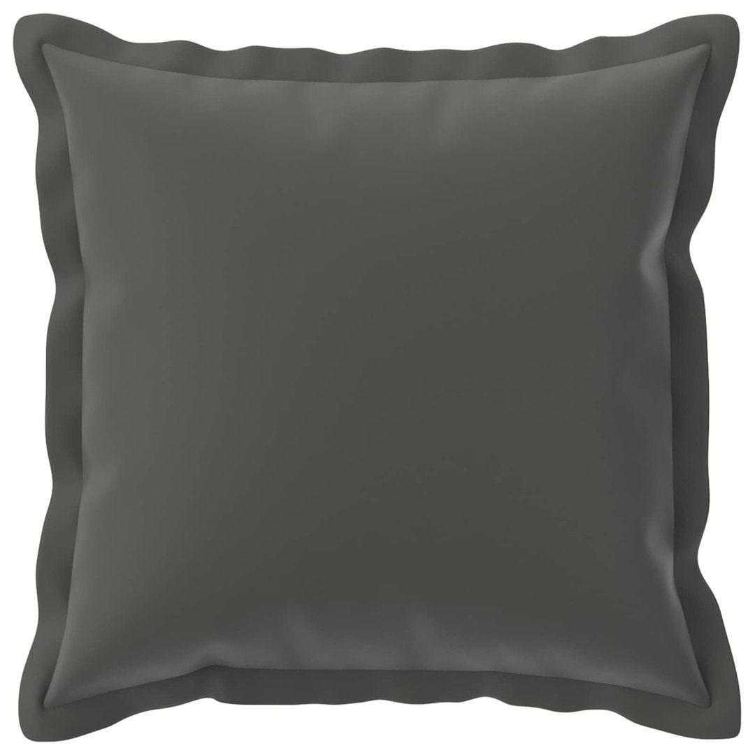 Vidaxl Cushion Cover 2 Pcs Houten Anthracite 50 X 50 Cm Polyester, Black - Image 2