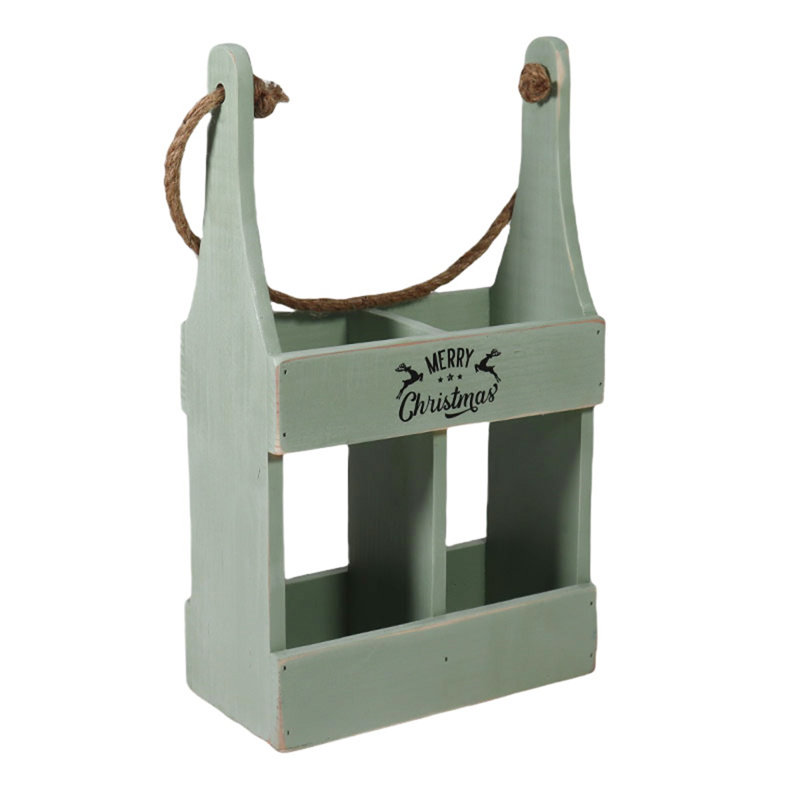Annalisa 2 Bottle Tabletop Wine Bottle Rack, Green